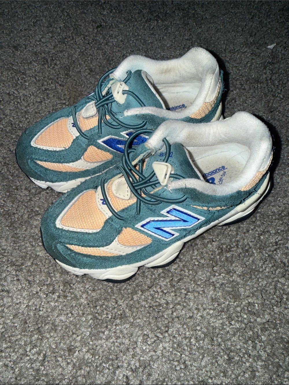 New Balance Kids Teal and Peach Athletic Sneakers